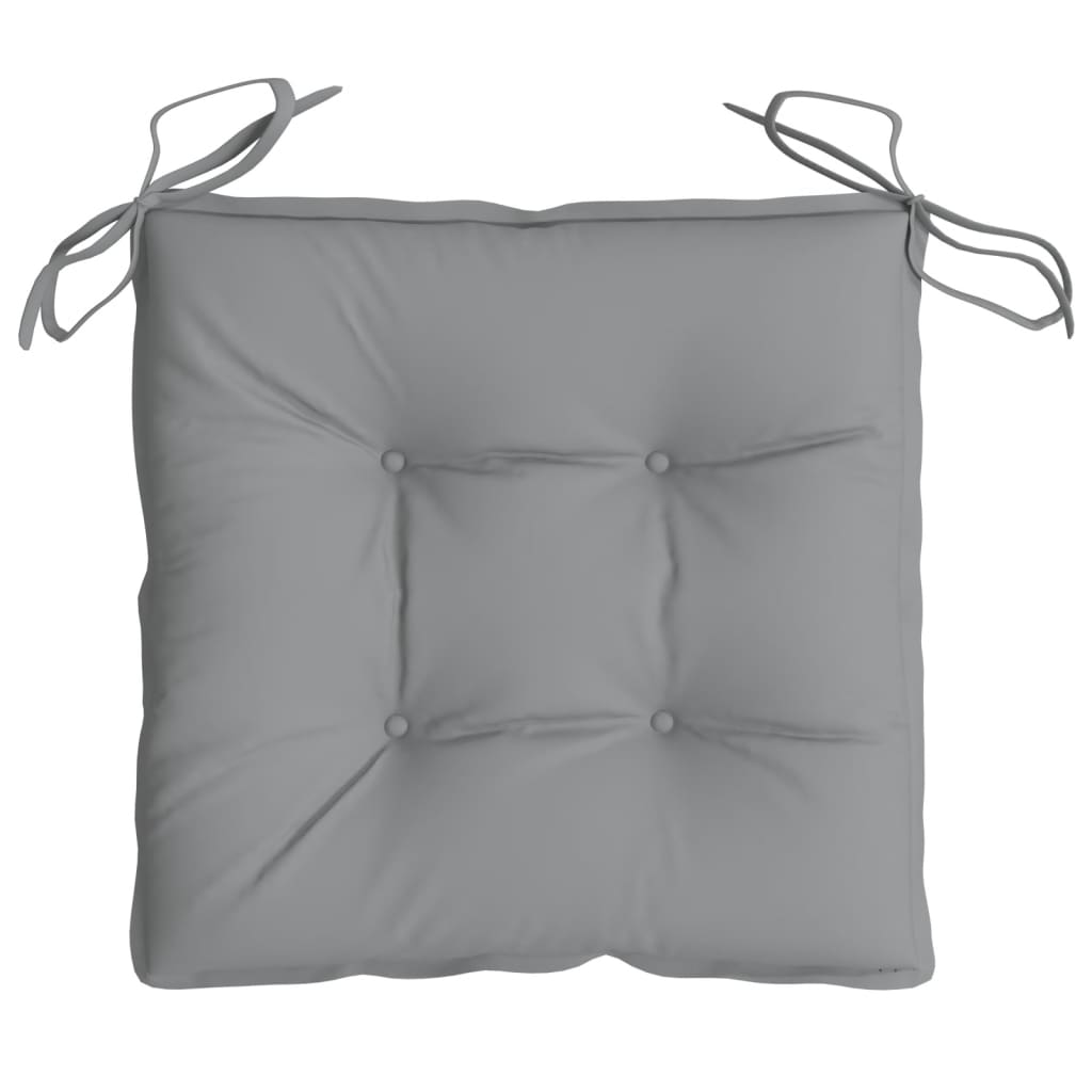 Chair Cushions 2 Pcs Grey 40x40x7 Cm Fabric