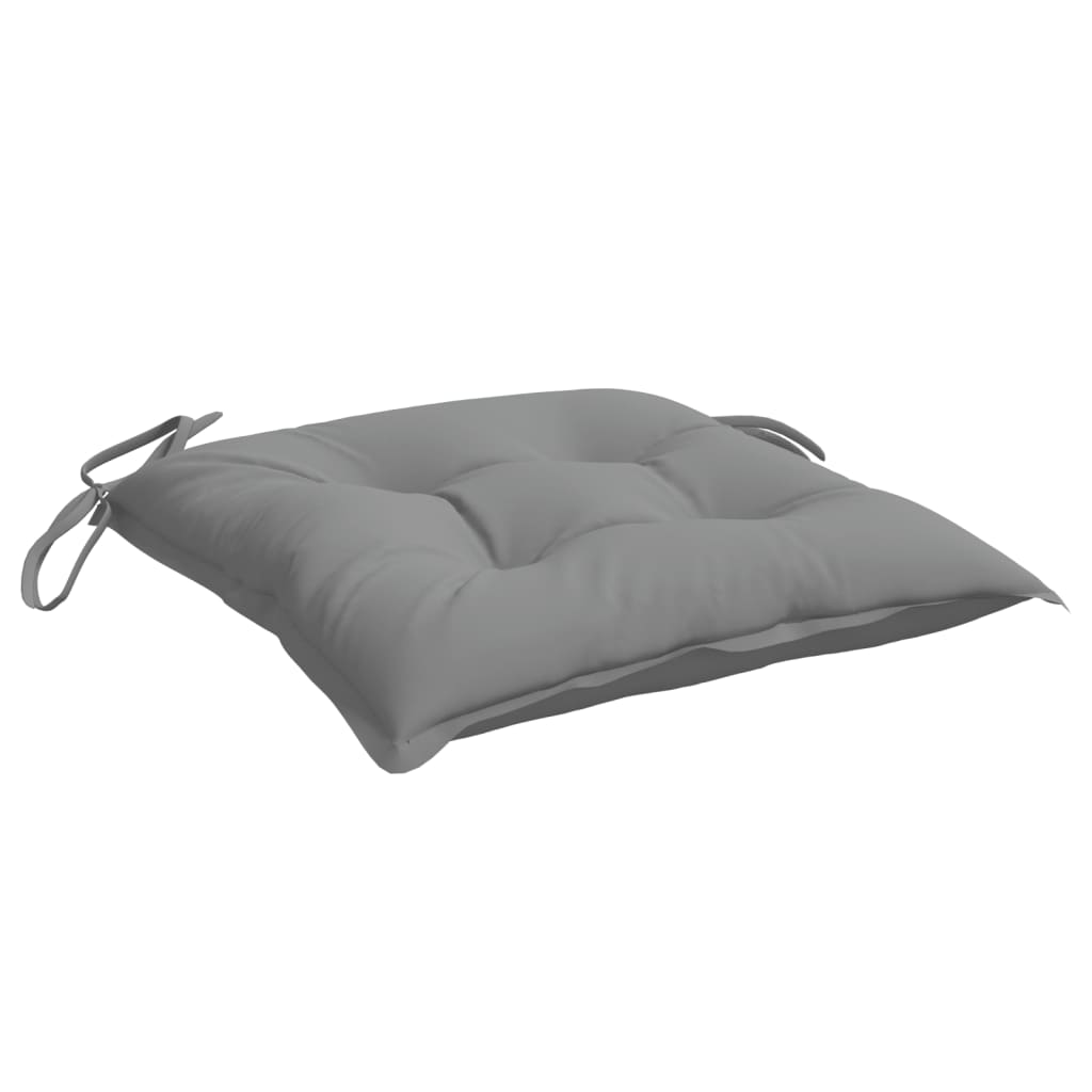 Chair Cushions 4 Pcs Grey 40x40x7 Cm Fabric