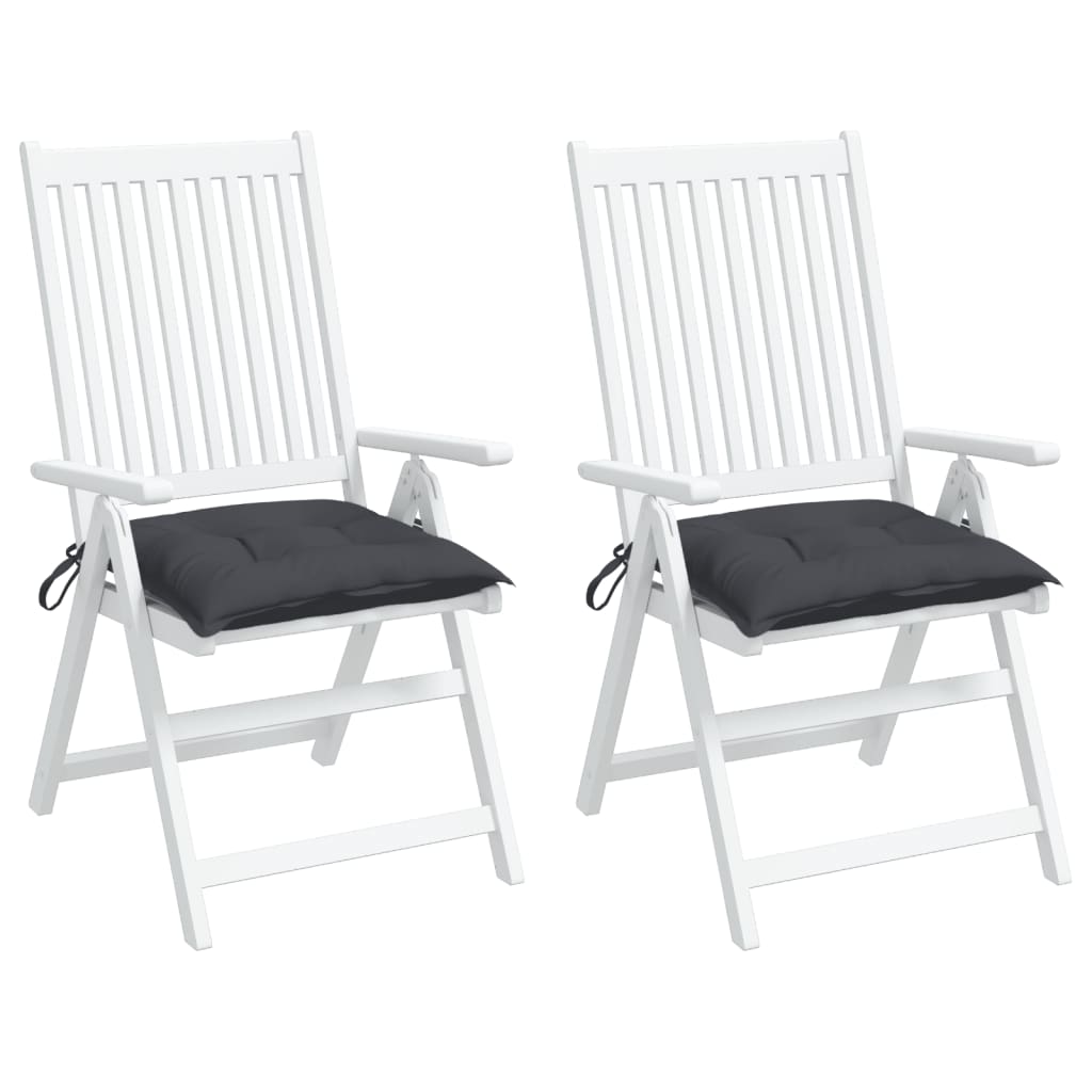 Chair Cushions 2 Pcs Anthracite 50x50x7 Cm Fabric
