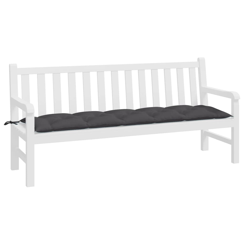Garden Bench Cushion Anthracite 180x50x7 Cm Fabric