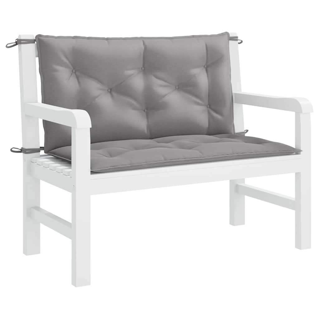 Garden Bench Cushion Grey 100x(50+50)x7cm Oxford Fabric
