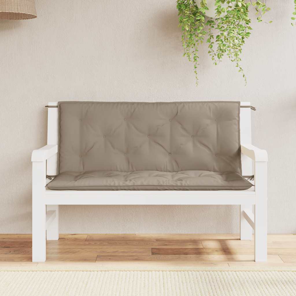 Garden Bench Cushion Taupe 120x(50+50)x7cm Oxford Fabric