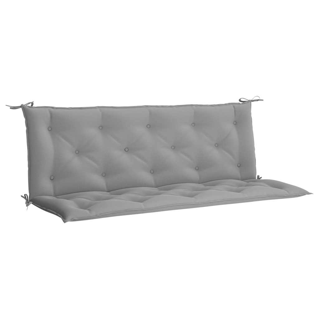 Garden Bench Cushion Grey 150x(50+50)x7cm Oxford Fabric