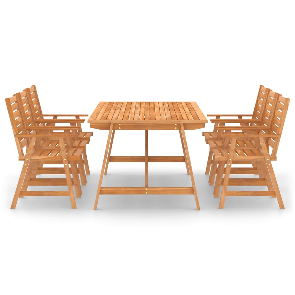 7 Piece Garden Dining Set Solid Acacia Wood
