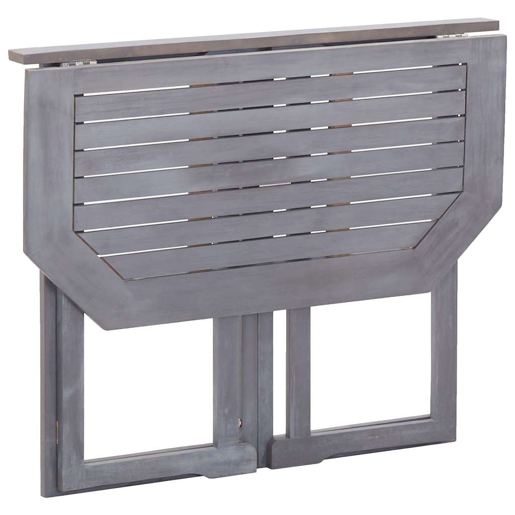 2 Piece Bistro Set Solid Acacia Wood Grey
