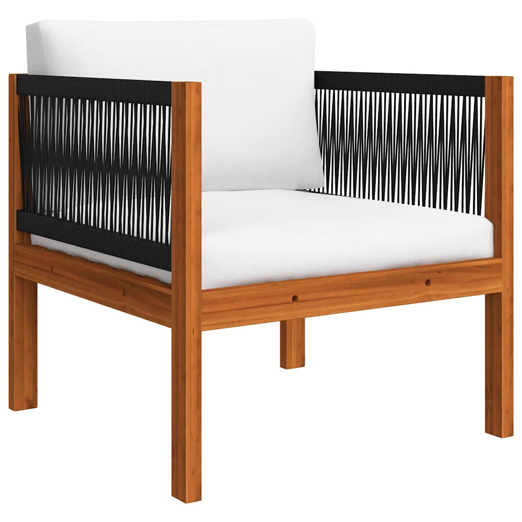 7 Piece Garden Lounge Set with Cushions Cream 63x63 cm
