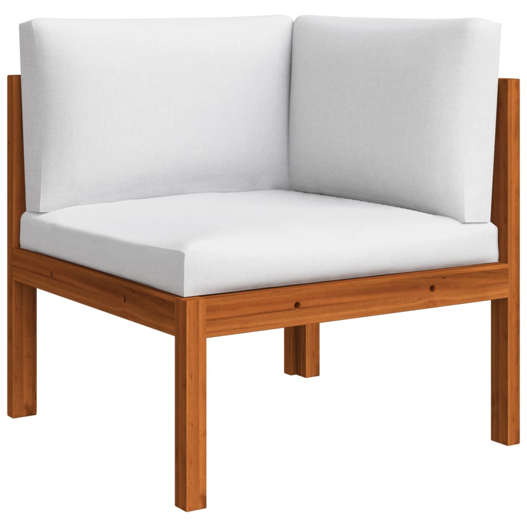 7 Piece Garden Lounge Set with Cushions Cream 63x63 cm