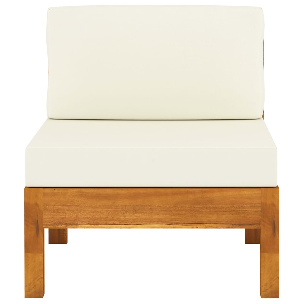 7 Piece Garden Lounge Set with Cushions 100x60 cm Acacia Wood