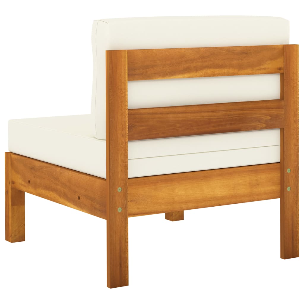 7 Piece Garden Lounge Set with Cushions 100x60 cm Acacia Wood