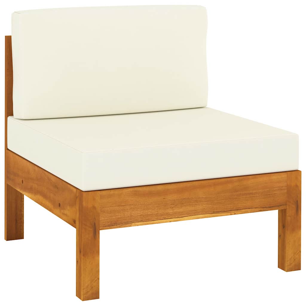 9 Piece Garden Lounge Set with Cushions 100x60 cm Acacia Wood