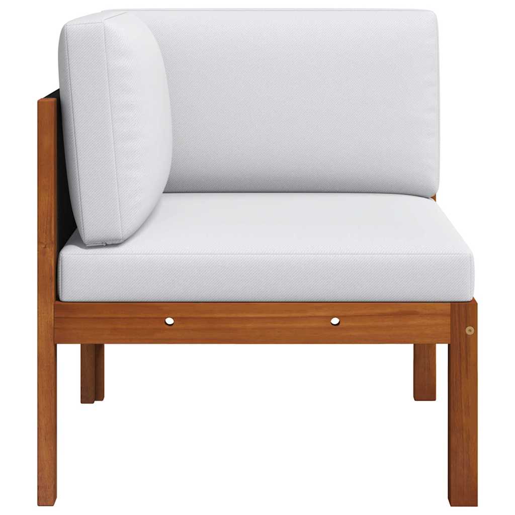 2 Piece Garden Lounge Set with Cushions Wood Acacia&Rope