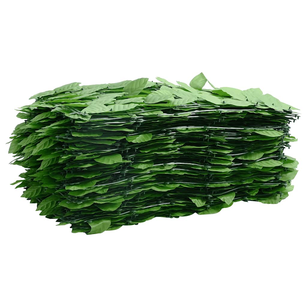 Balcony Screen with Green Leaves 400x100 cm