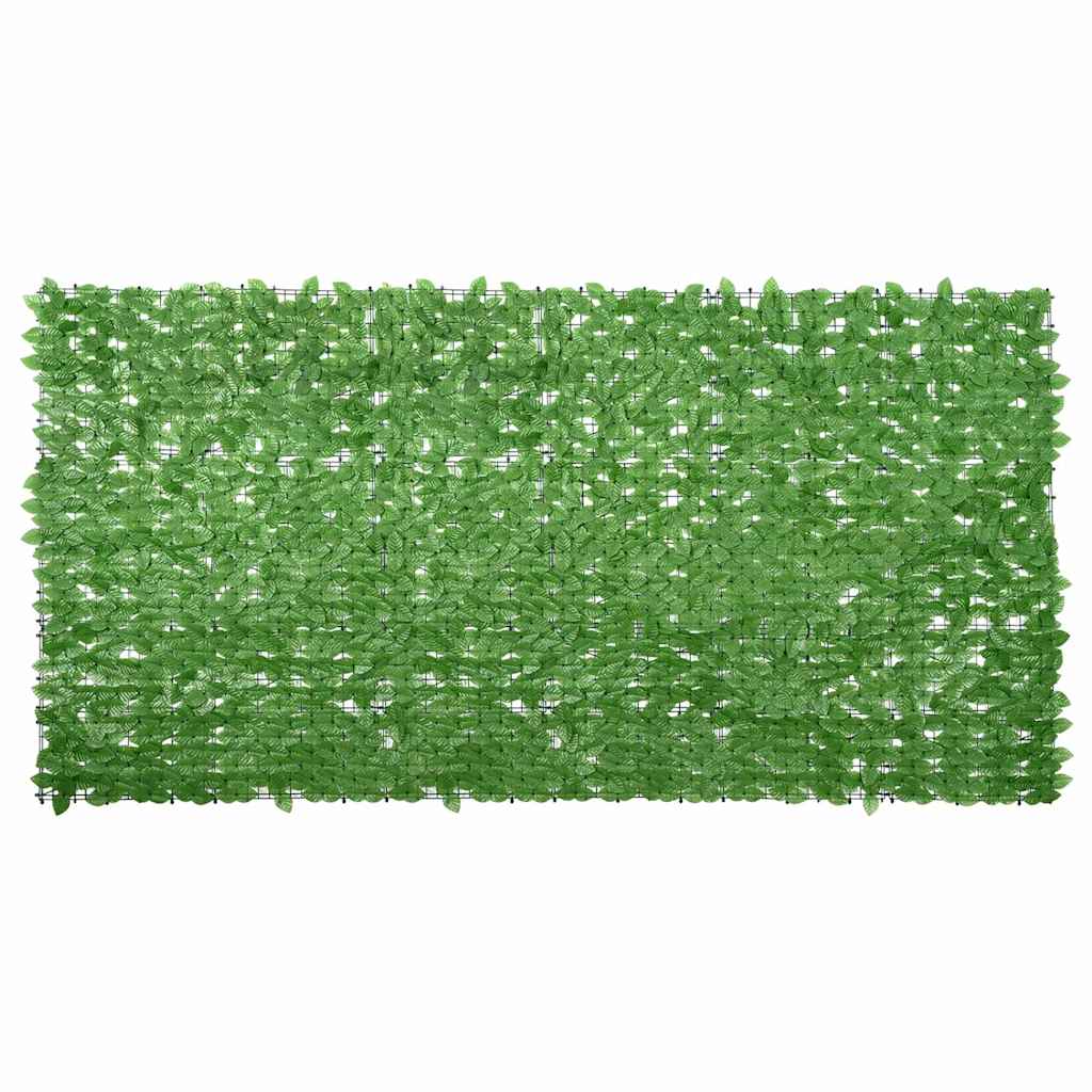 Balcony Screen with Green Leaves 300x150 cm