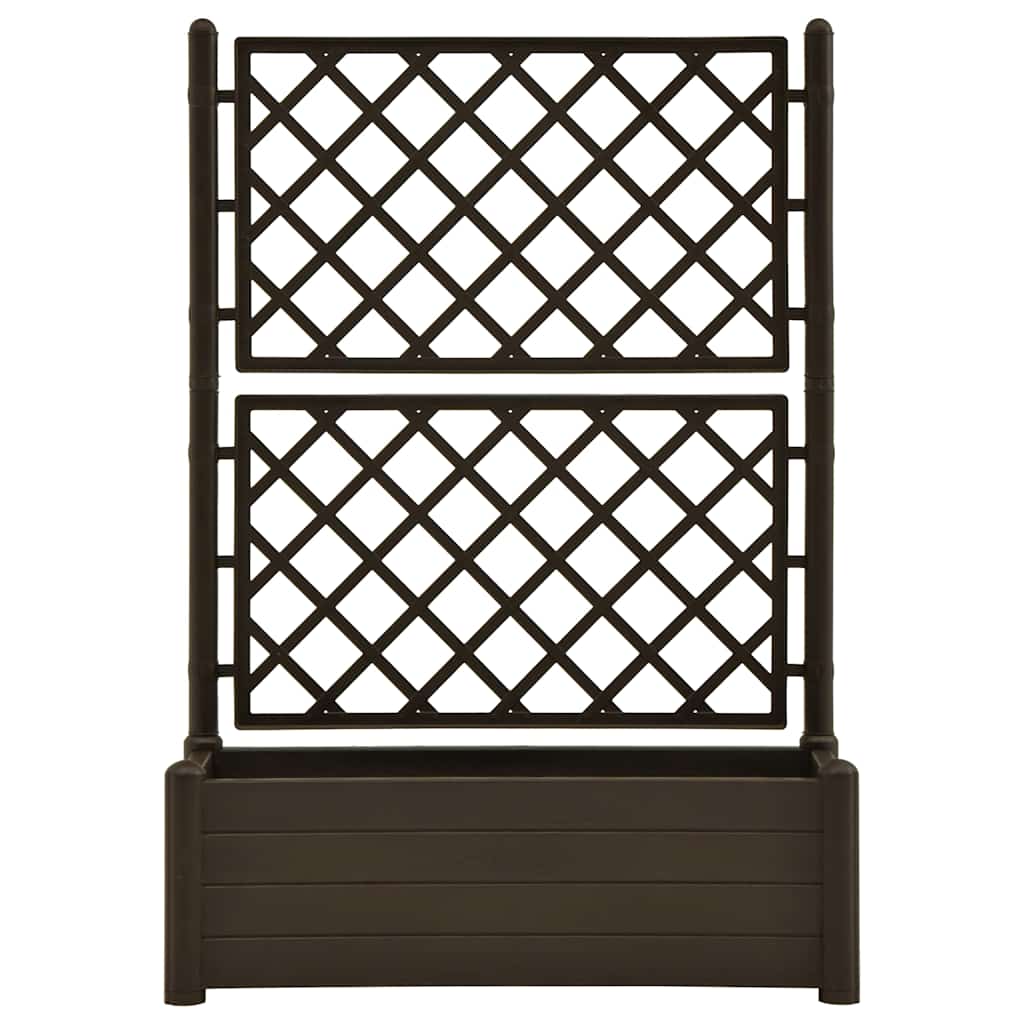 Garden Planter with Trellis 100x43x142 cm PP Mocha