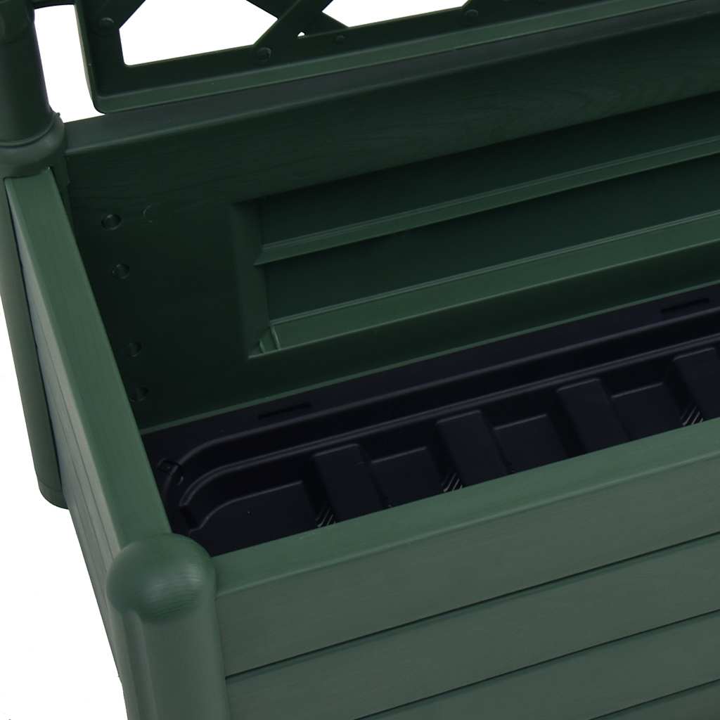 Garden Planter with Trellis 100x43x142 cm PP Green