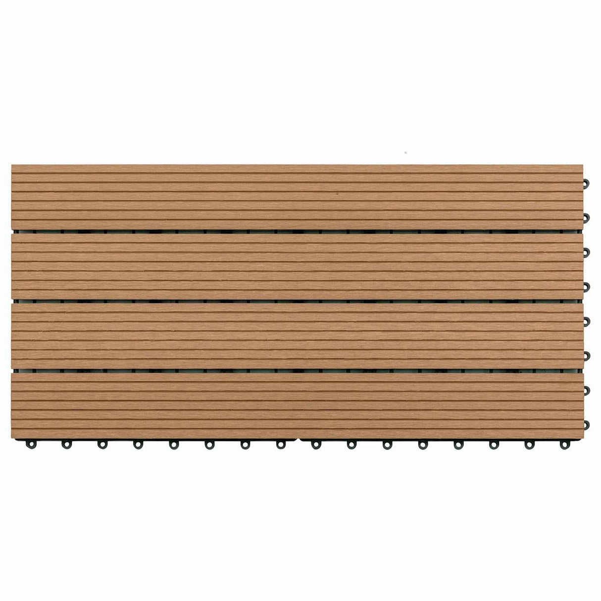 Decking Tile 6 pcs Brown 60 x 30 cm WPC