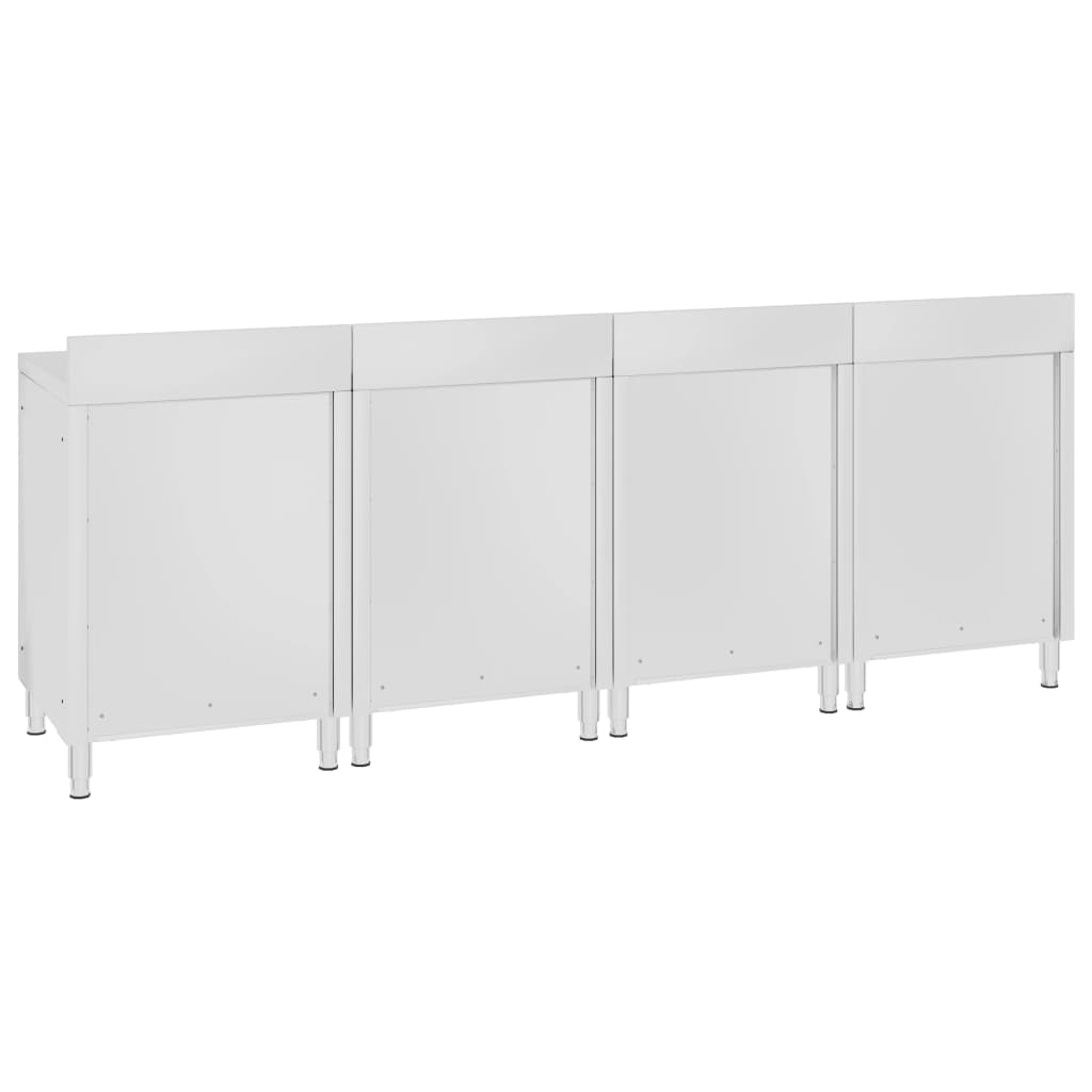 Commercial Work Table Cabinet 240x60x96 cm Stainless Steel