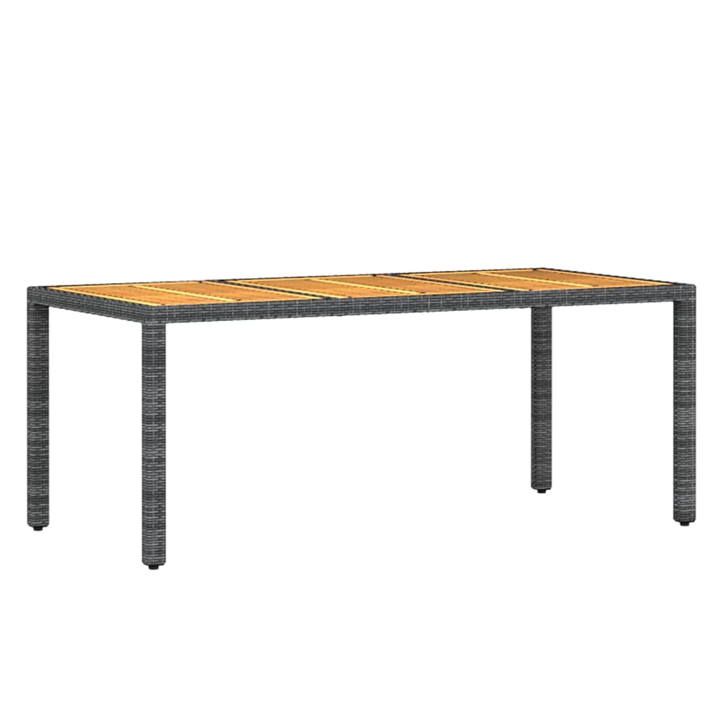 7 Piece Garden Dining Set Poly Rattan Black