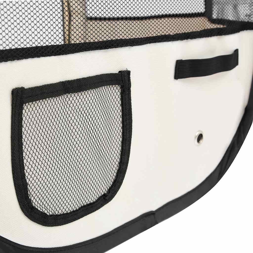 Foldable Dog Playpen With Carrying Bag Blue 145x145x61 Cm