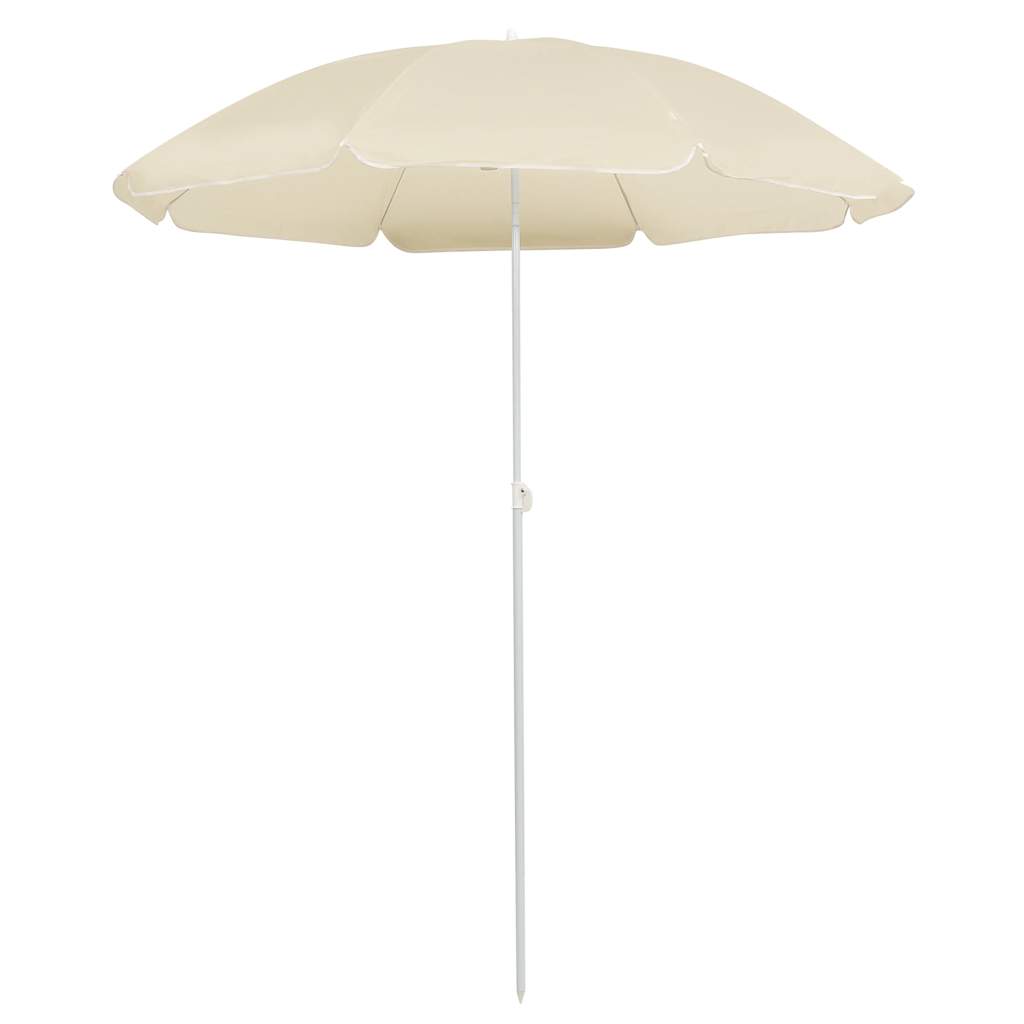 Garden Parasol with Steel Pole Sand 180 cm
