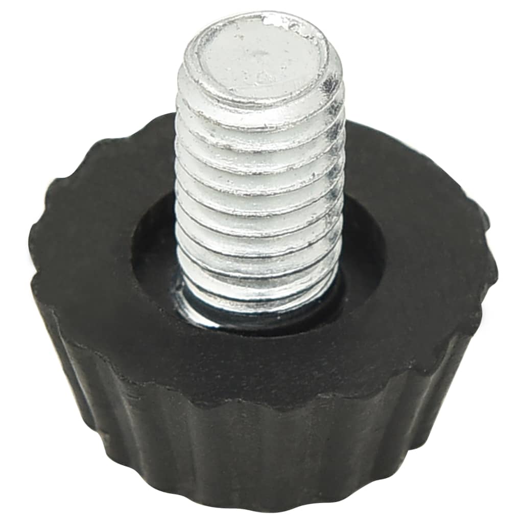 Adjustable Furniture Feet M8 18 pcs Black