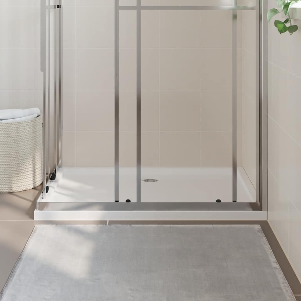 Rectangular ABS Shower Base Tray White 80x110 cm