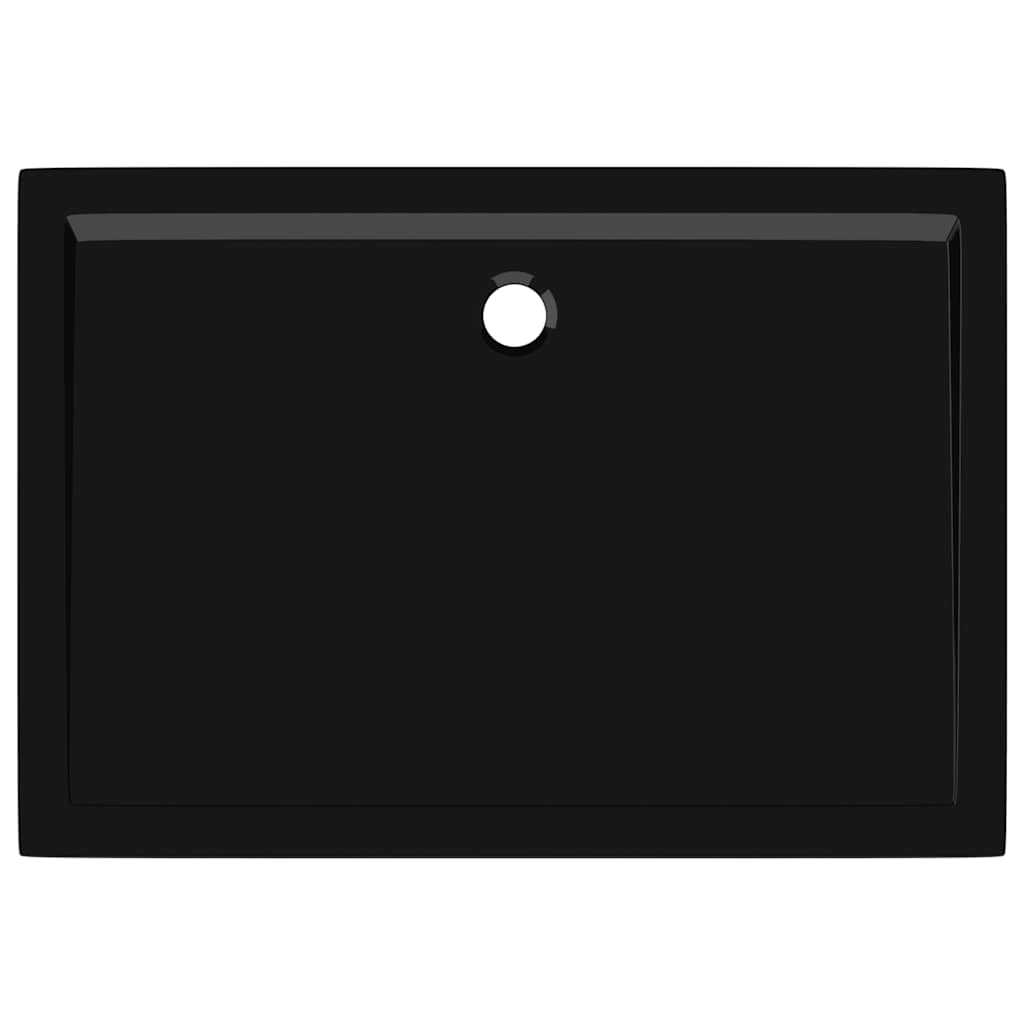 Rectangular ABS Shower Base Tray Black 70x100 cm