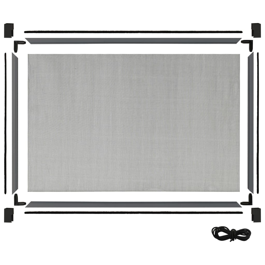 Extendable Insect Screen for Windows Anthracite (75-143)x50 cm