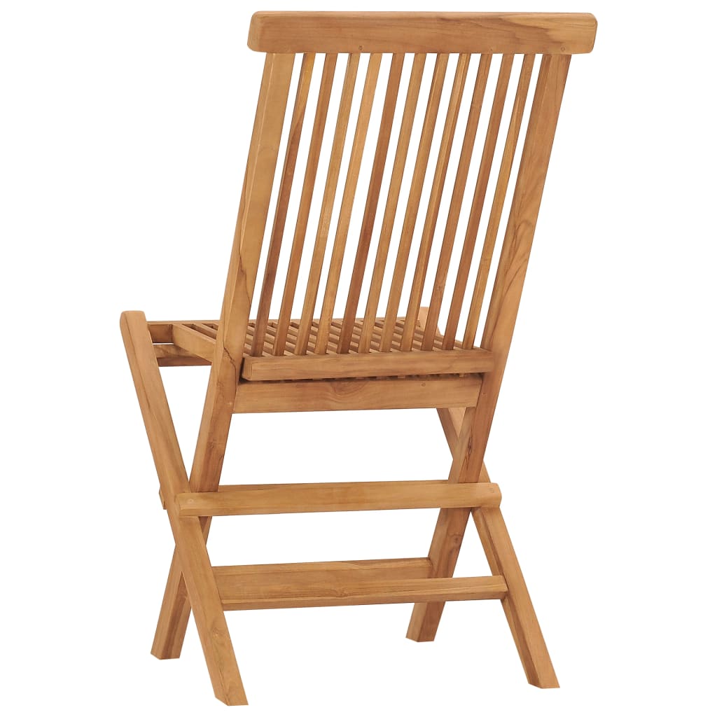 Folding Chairs 2 pcs Solid Teak Wood
