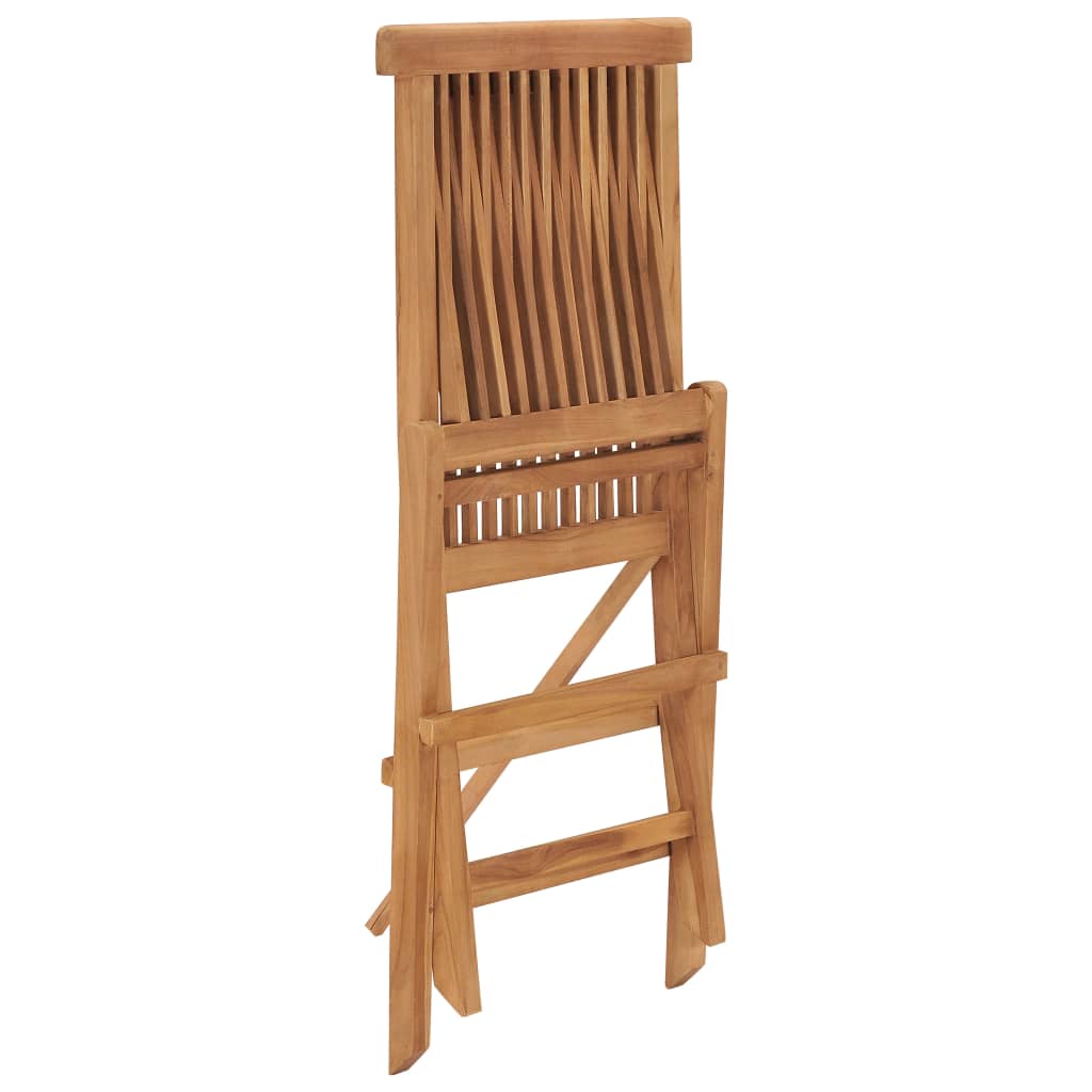 Folding Chairs 2 pcs Solid Teak Wood