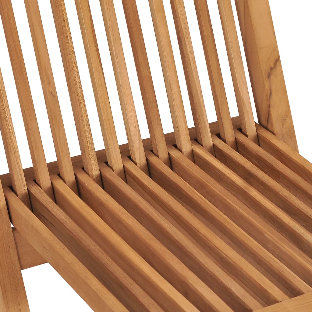 Folding Chairs 2 pcs Solid Teak Wood
