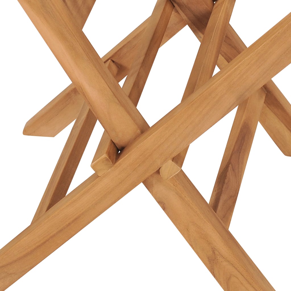 Folding Chairs 2 pcs Solid Teak Wood
