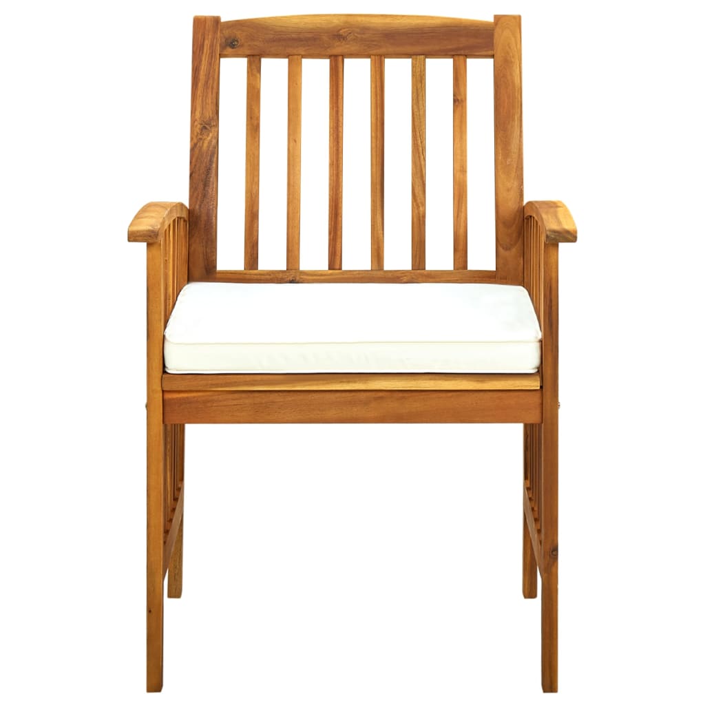 3 Piece Garden Dining Set with Cushions Solid Acacia Wood