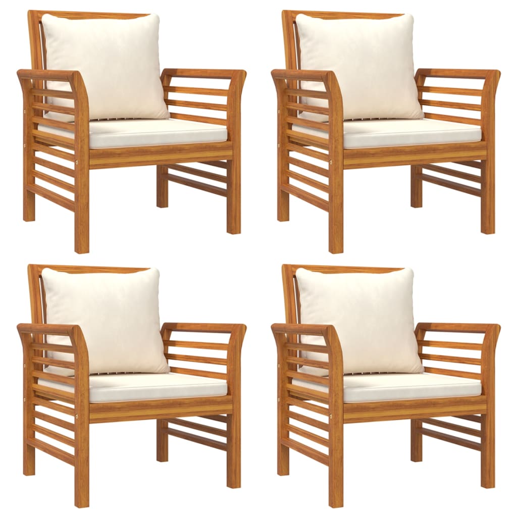 5 Piece Garden Lounge Set with Cushions Solid Wood Acacia