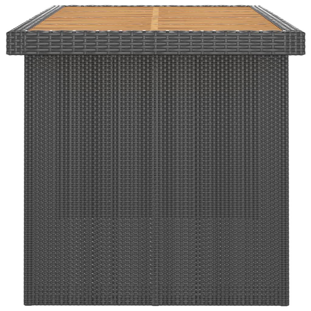 11 Piece Outdoor Dining Set with Cushions Poly Rattan Black