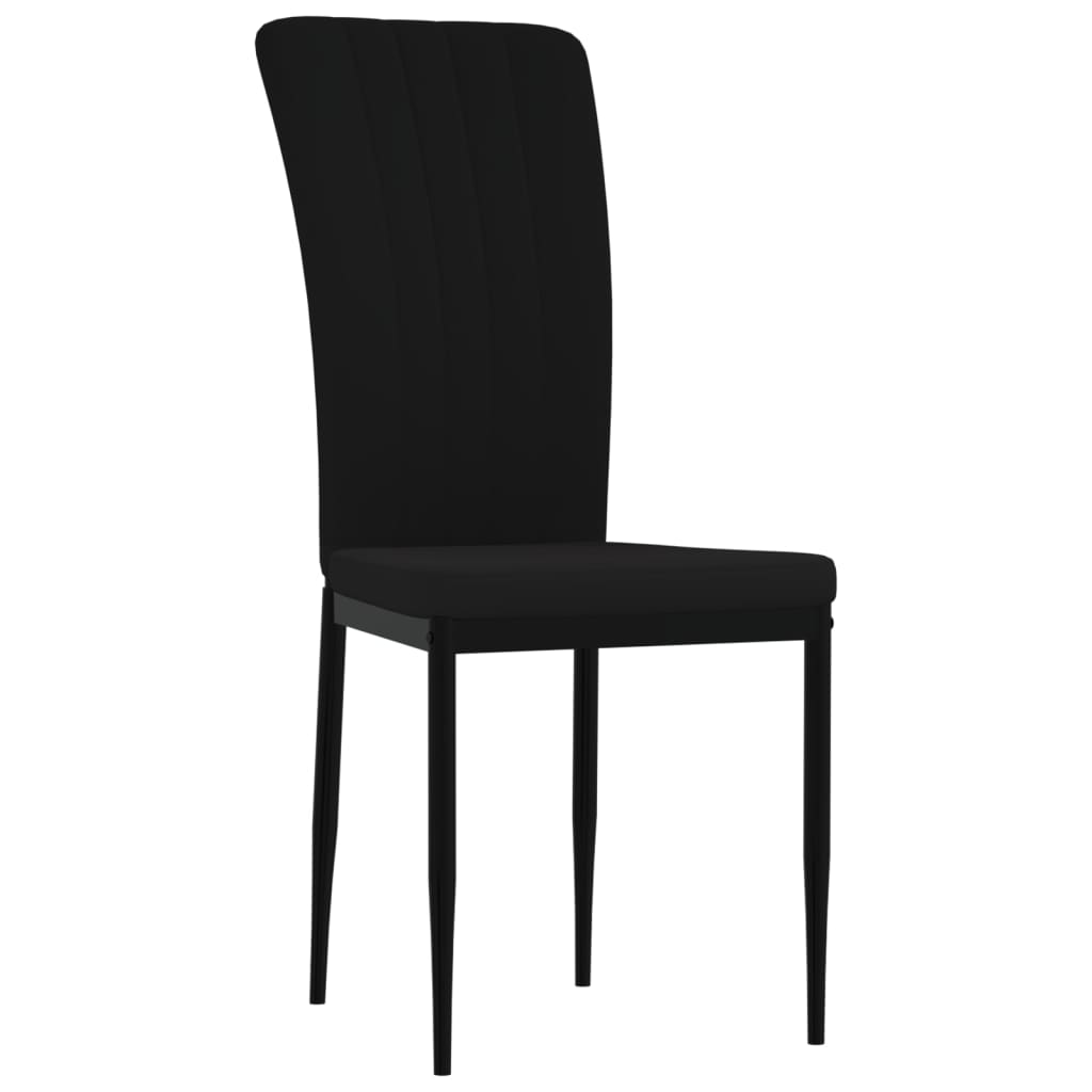Dining Chairs 4 pcs Black Velvet