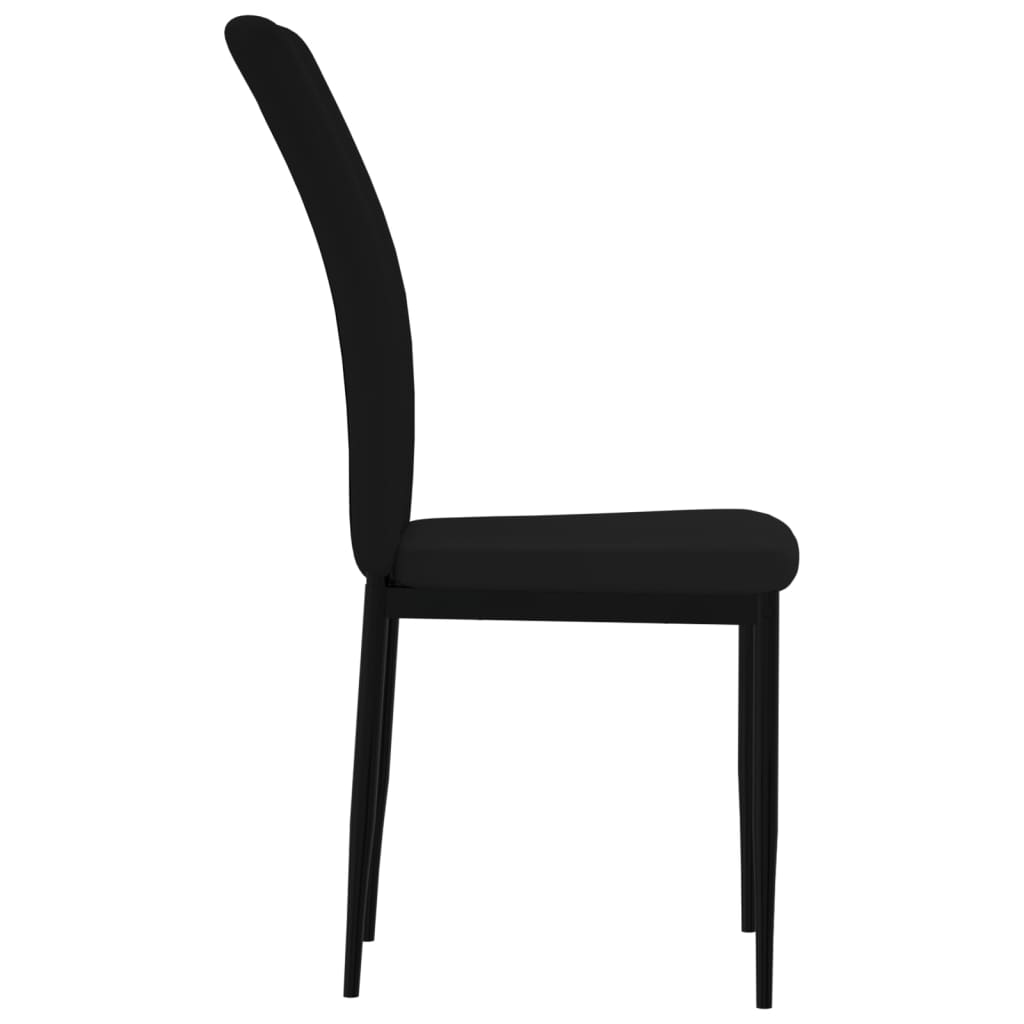 Dining Chairs 4 pcs Black Velvet