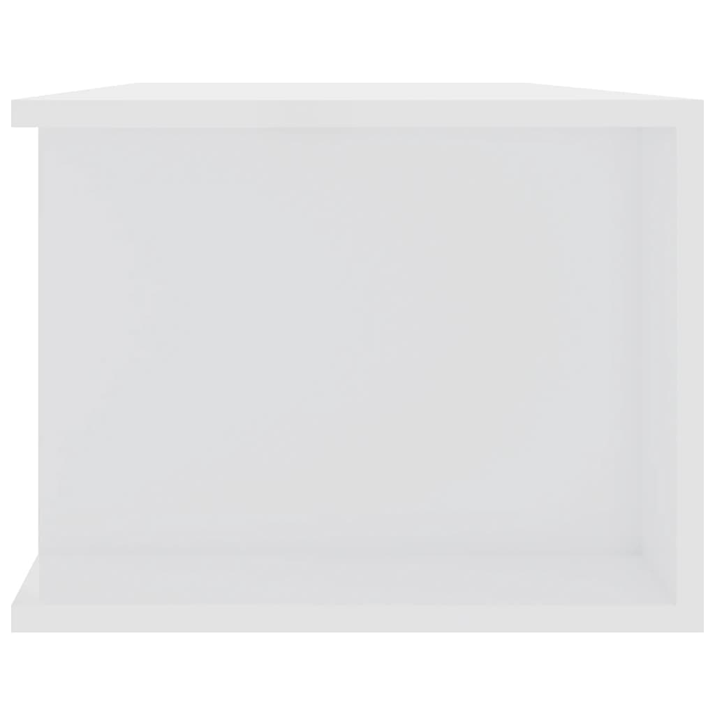 TV Cabinet with LED Lights High Gloss White 135x39x30 cm