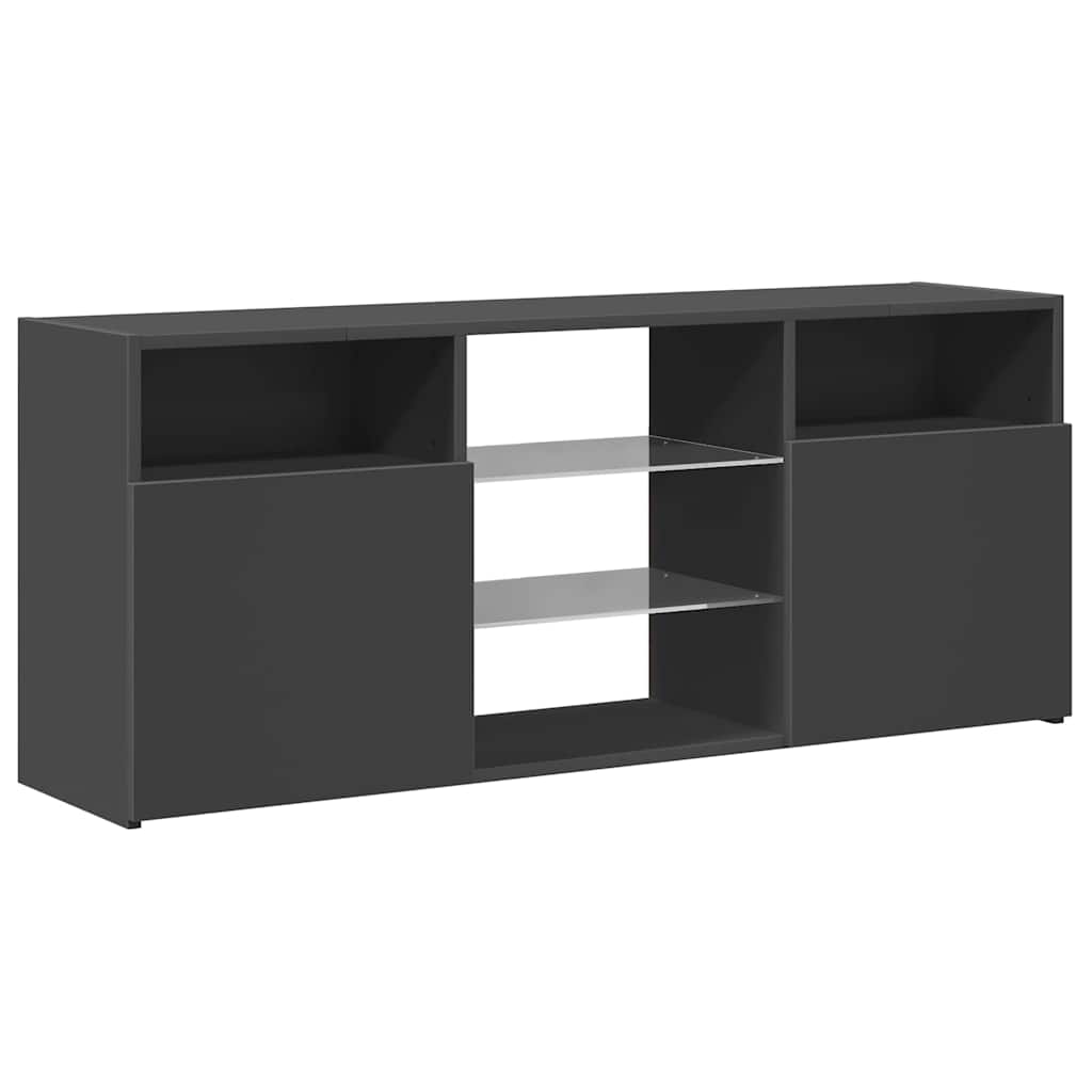 TV Cabinet with LED Lights Grey 120x30x50 cm