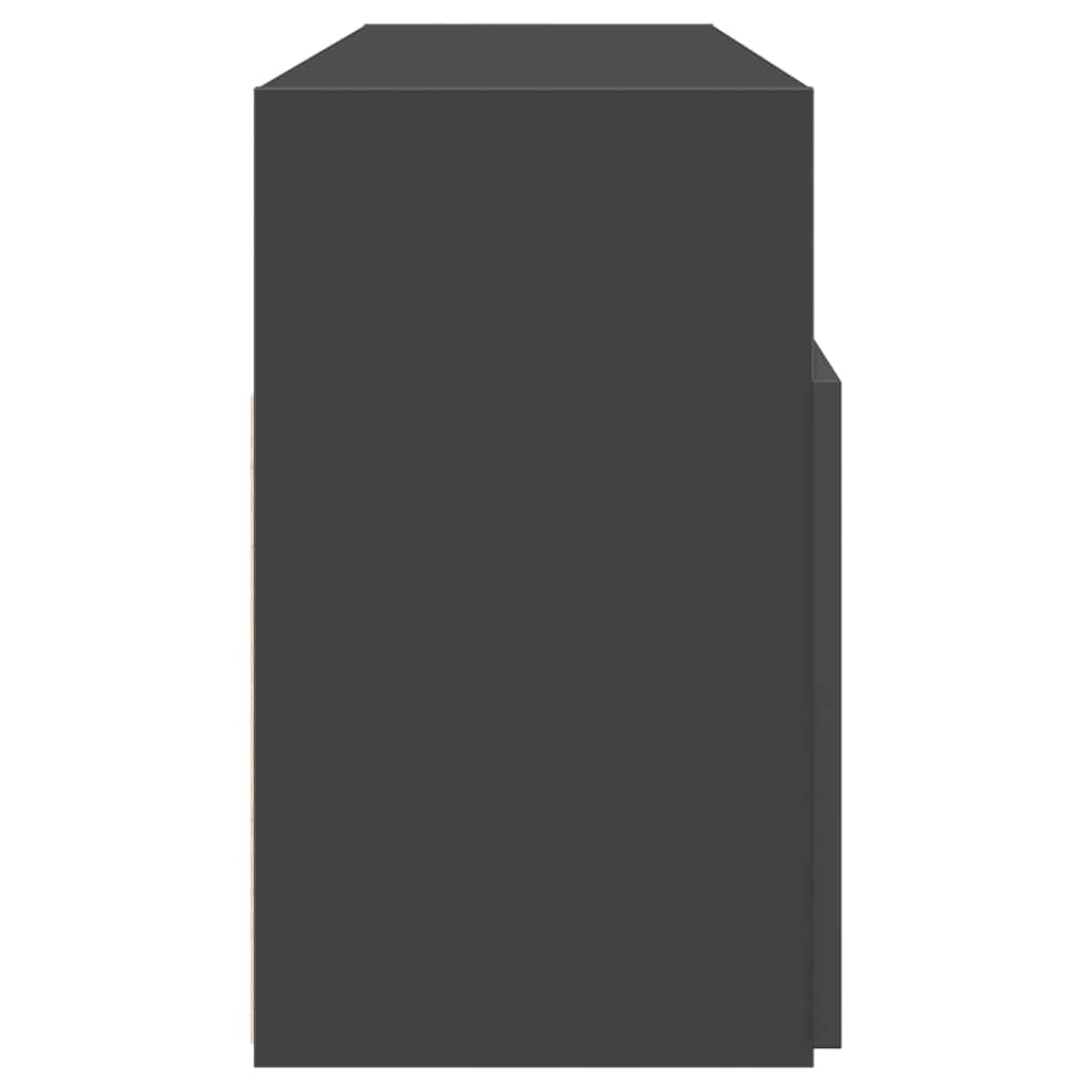 TV Cabinet with LED Lights Grey 120x30x50 cm