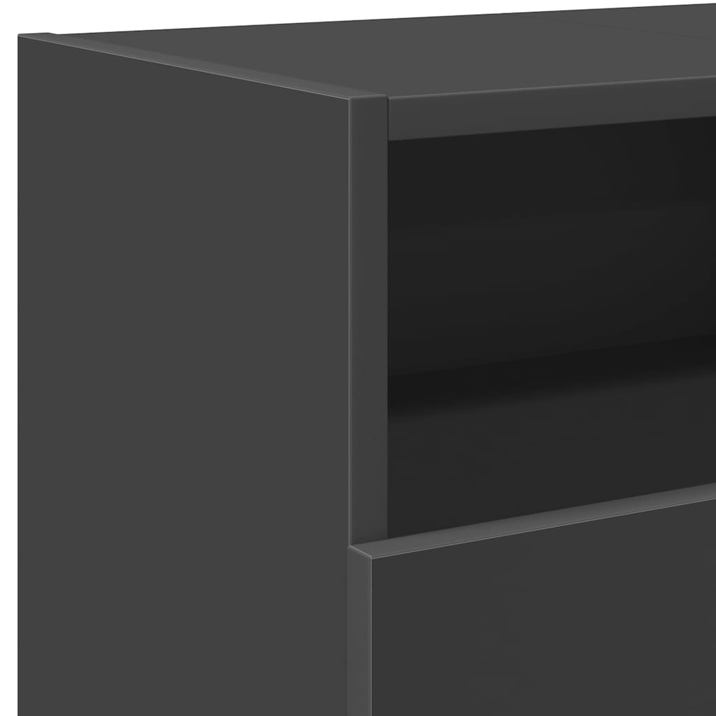 TV Cabinet with LED Lights Grey 120x30x50 cm