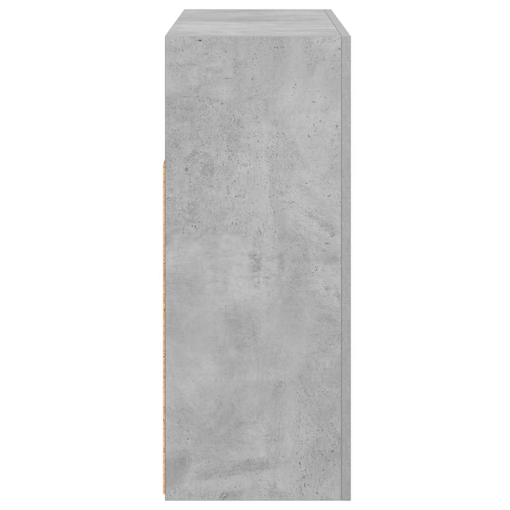 Sideboard with LED Lights Concrete Grey 116x30x75 cm