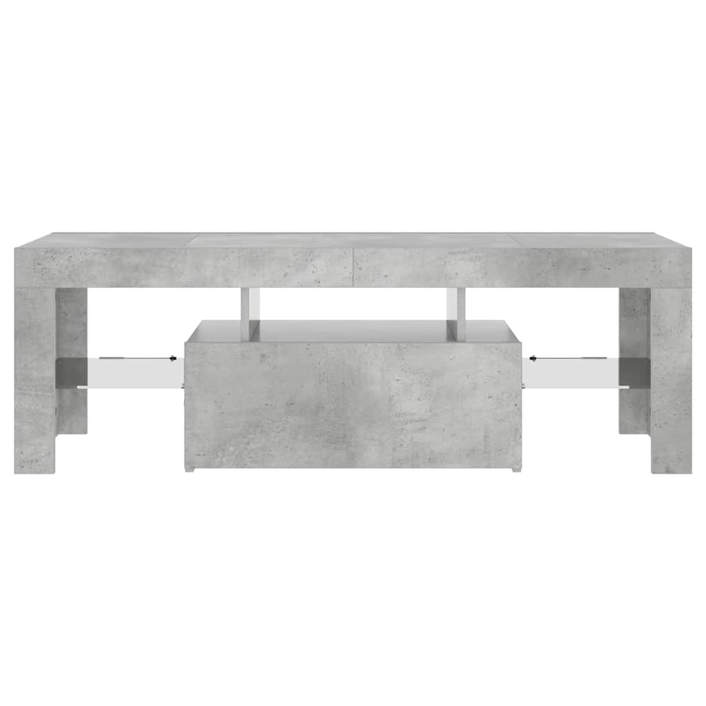 TV Cabinet with LED Lights Concrete Grey 120x35x40 cm