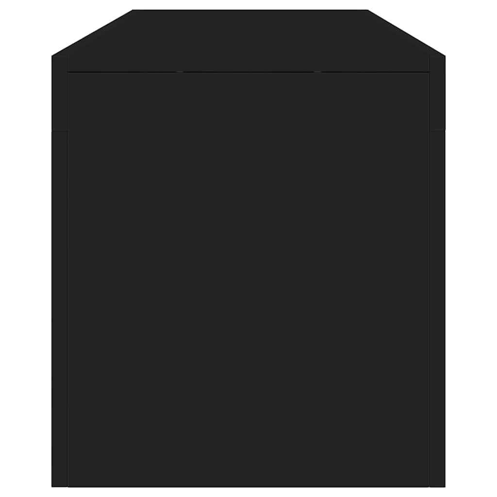 TV Cabinet with LED Lights Black 140x36.5x40 cm