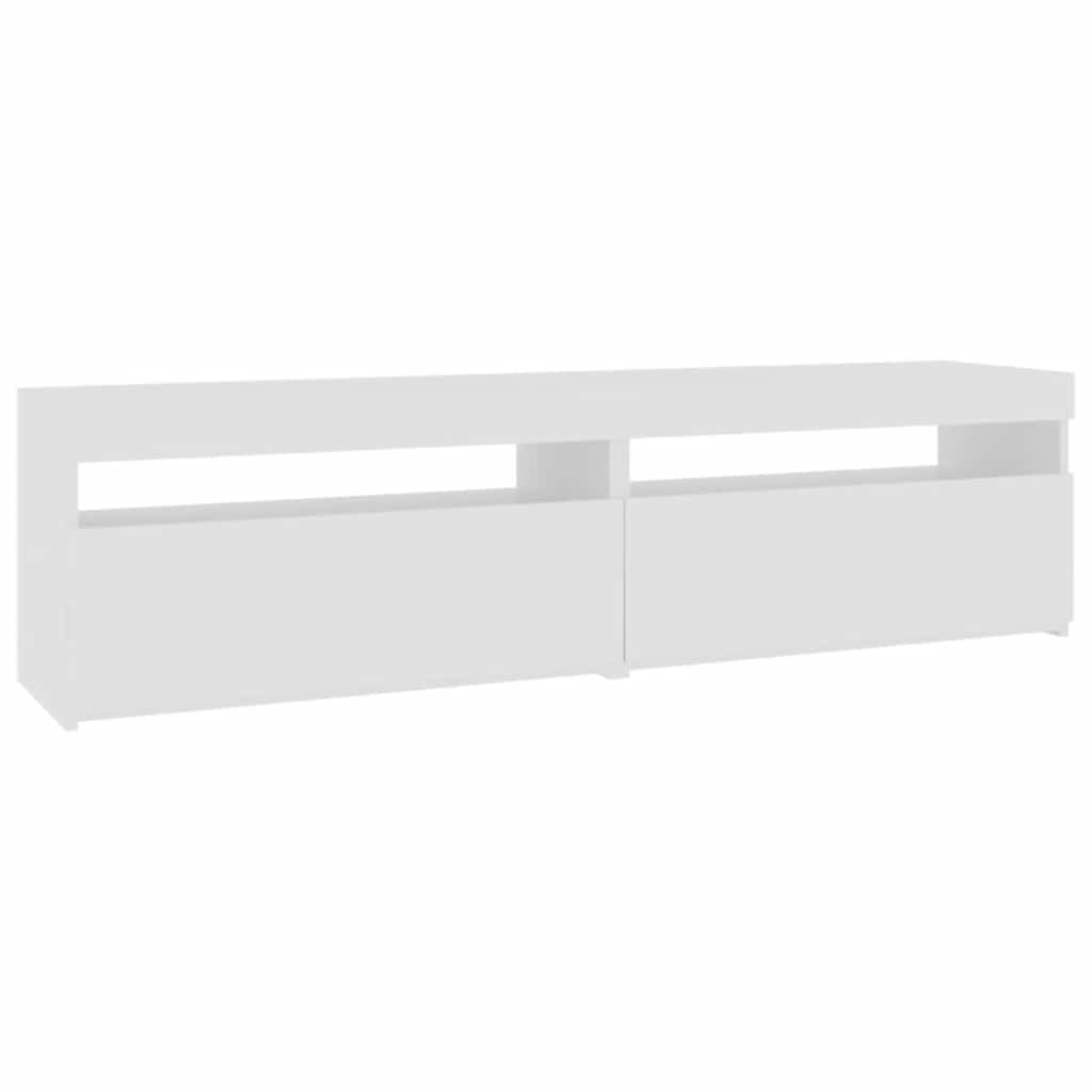 2 Piece TV Cabinet Set with LED Lights White 75x35x40 cm