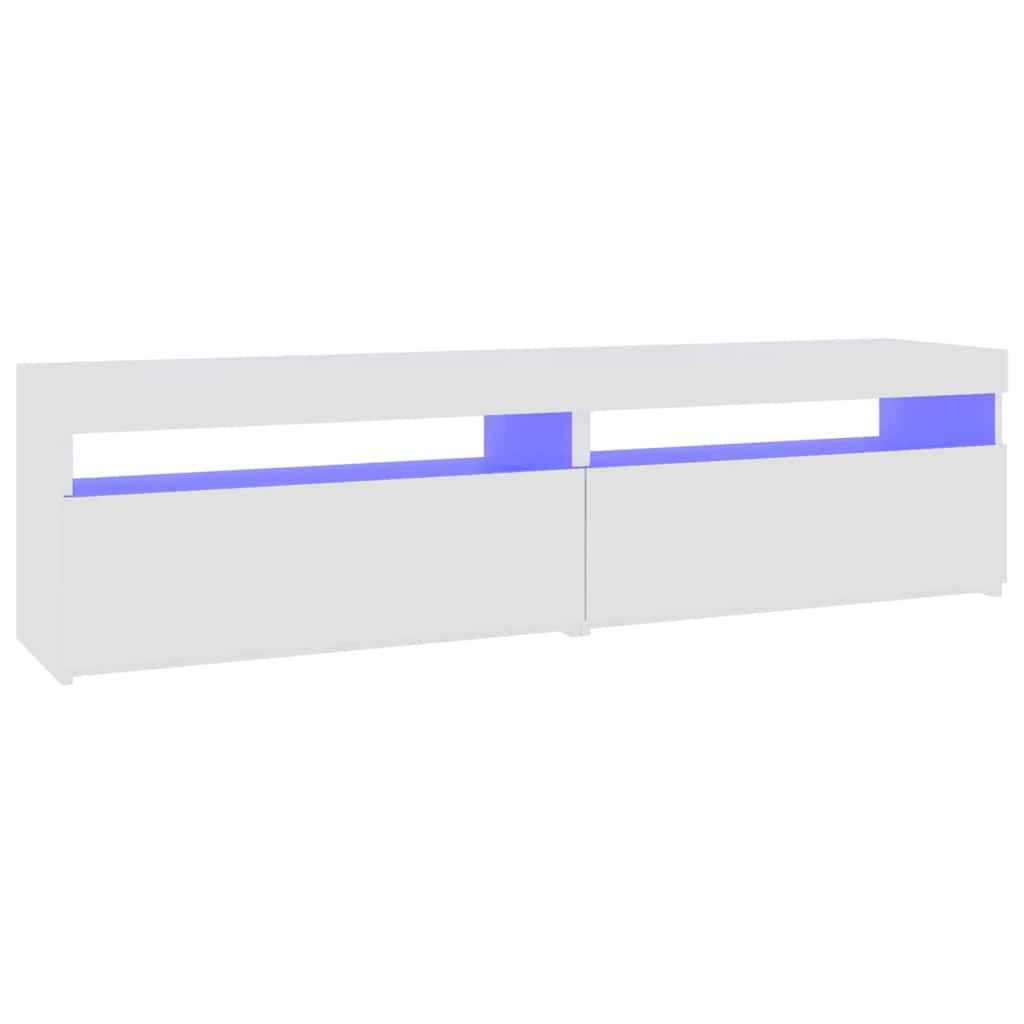 2 Piece TV Cabinet Set with LED Lights White 75x35x40 cm