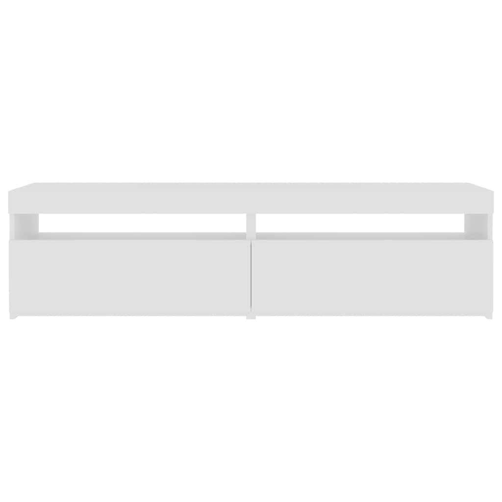 2 Piece TV Cabinet Set with LED Lights White 75x35x40 cm