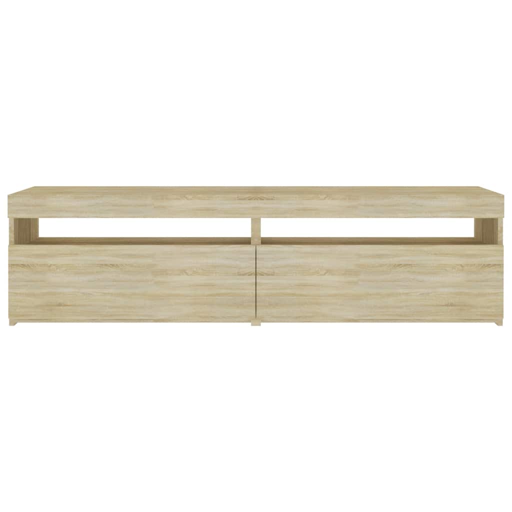 TV Cabinets 2 pcs with LED Lights Sonoma Oak 75x35x40 cm