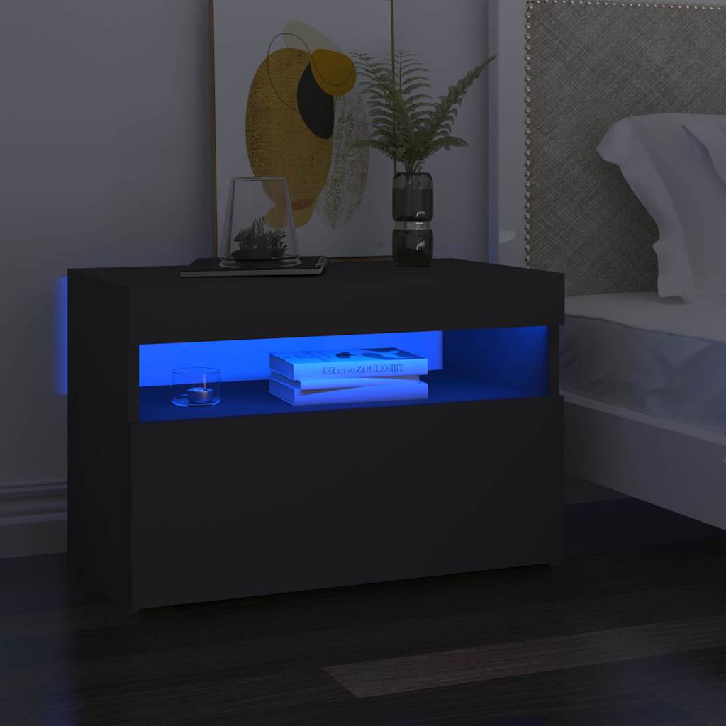 TV Cabinet with LED Lights Grey 60x35x40 cm