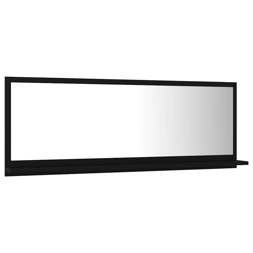 Bathroom Mirror Black 100x10.5x37 cm Engineered Wood